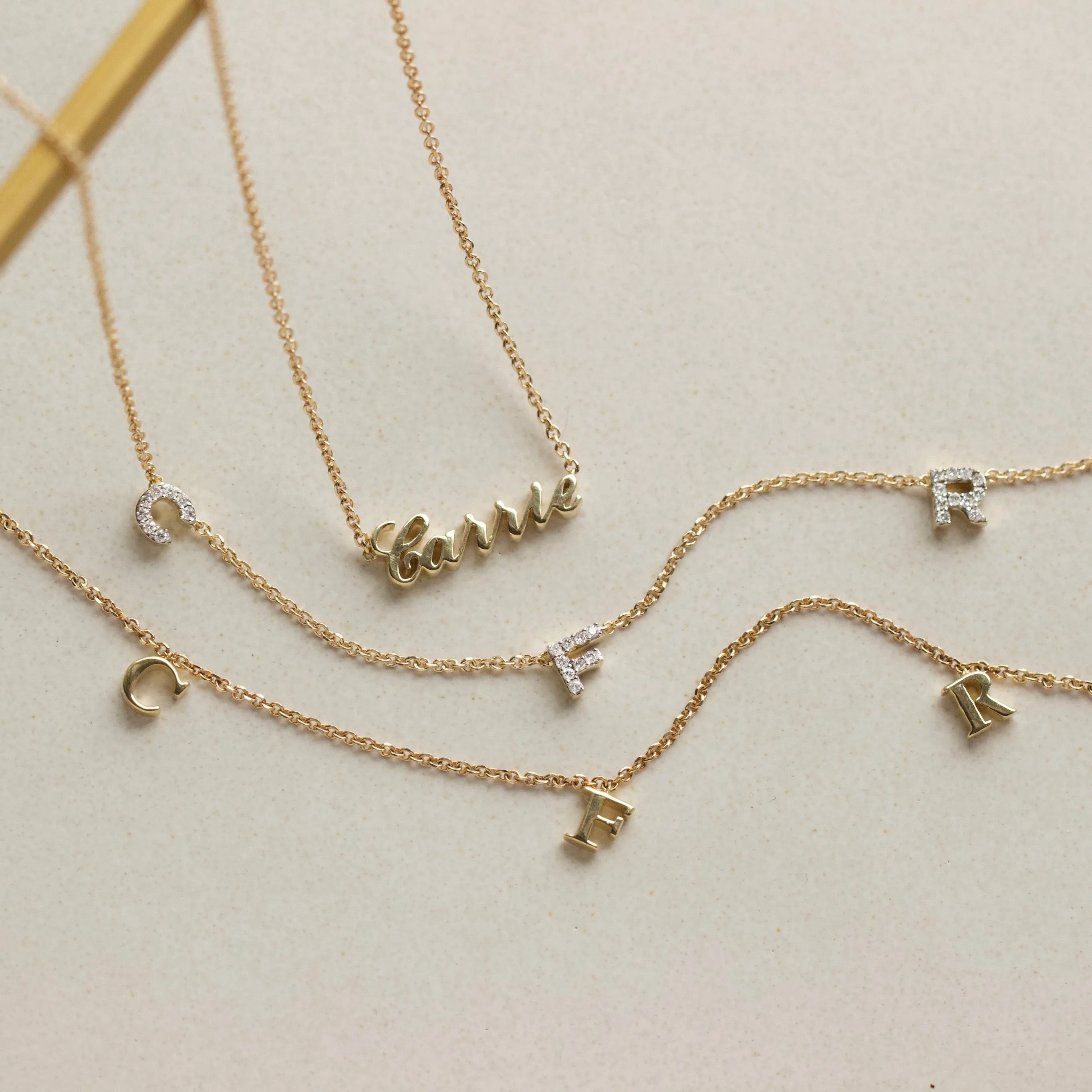 Custom Made Drop Initial Necklace