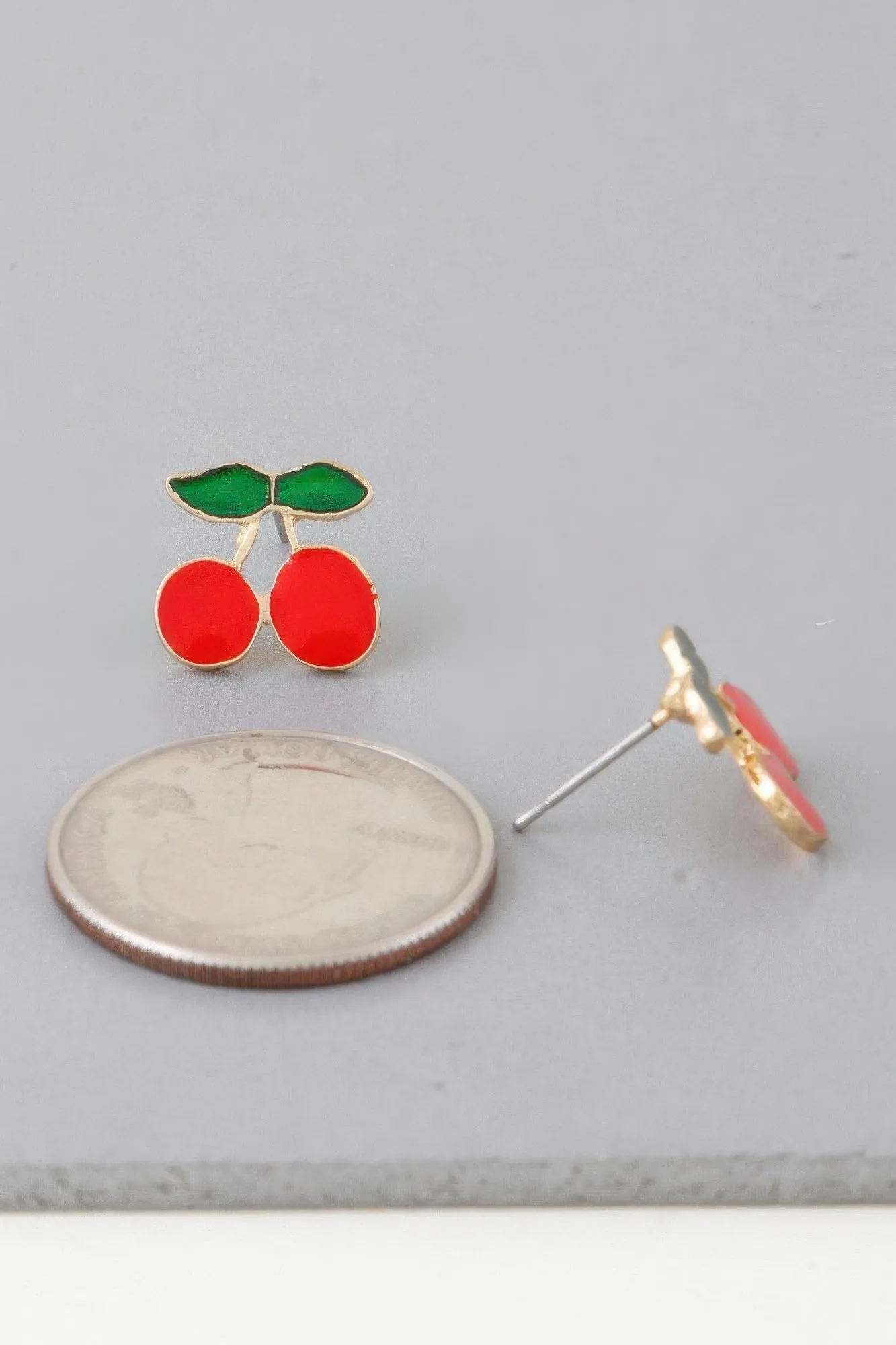 Cute Cherry Stud Earrings