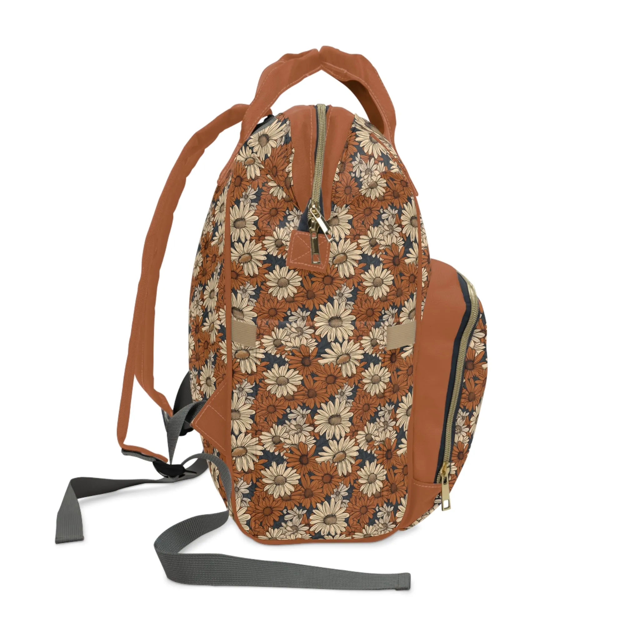 Daisy Diaper Backpack - Charming & Multifunctional Baby Bag with Daisy Patterns, Perfect for Nature-Loving Parents
