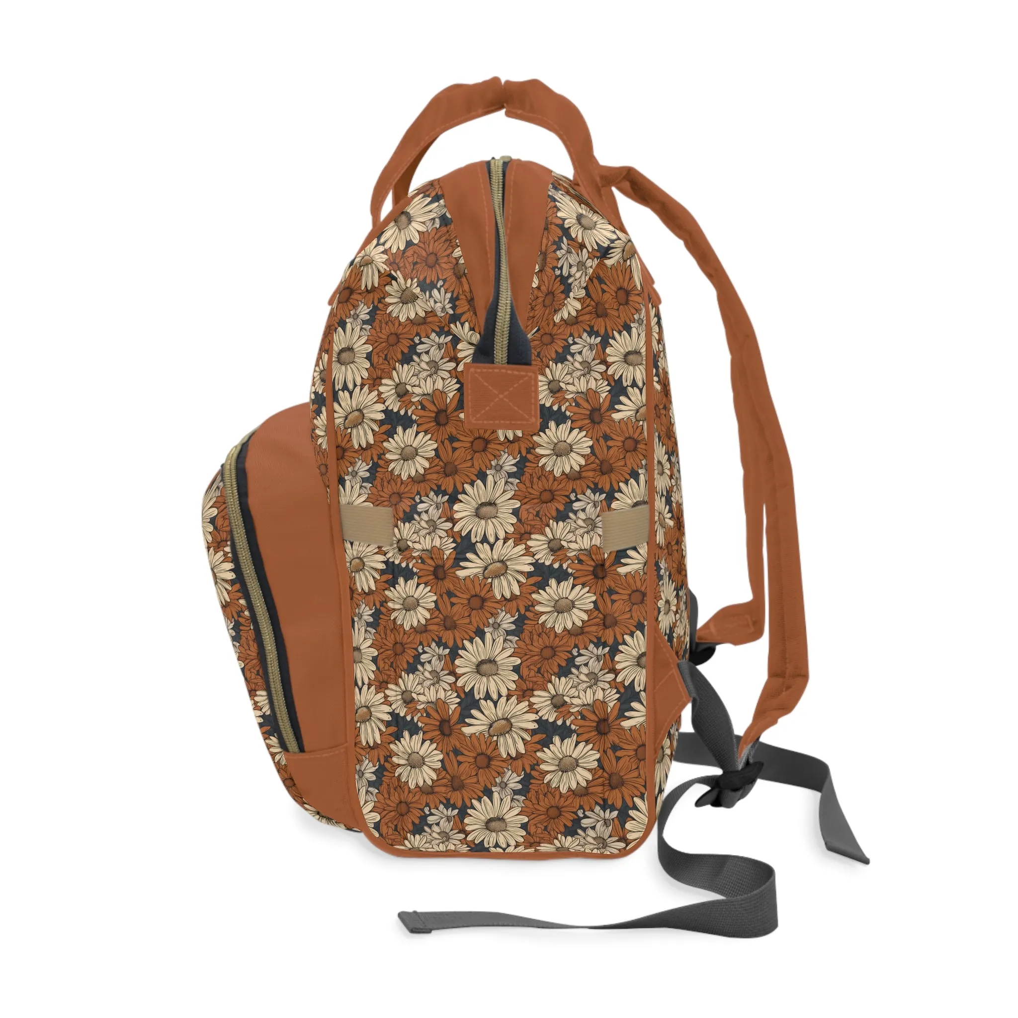Daisy Diaper Backpack - Charming & Multifunctional Baby Bag with Daisy Patterns, Perfect for Nature-Loving Parents