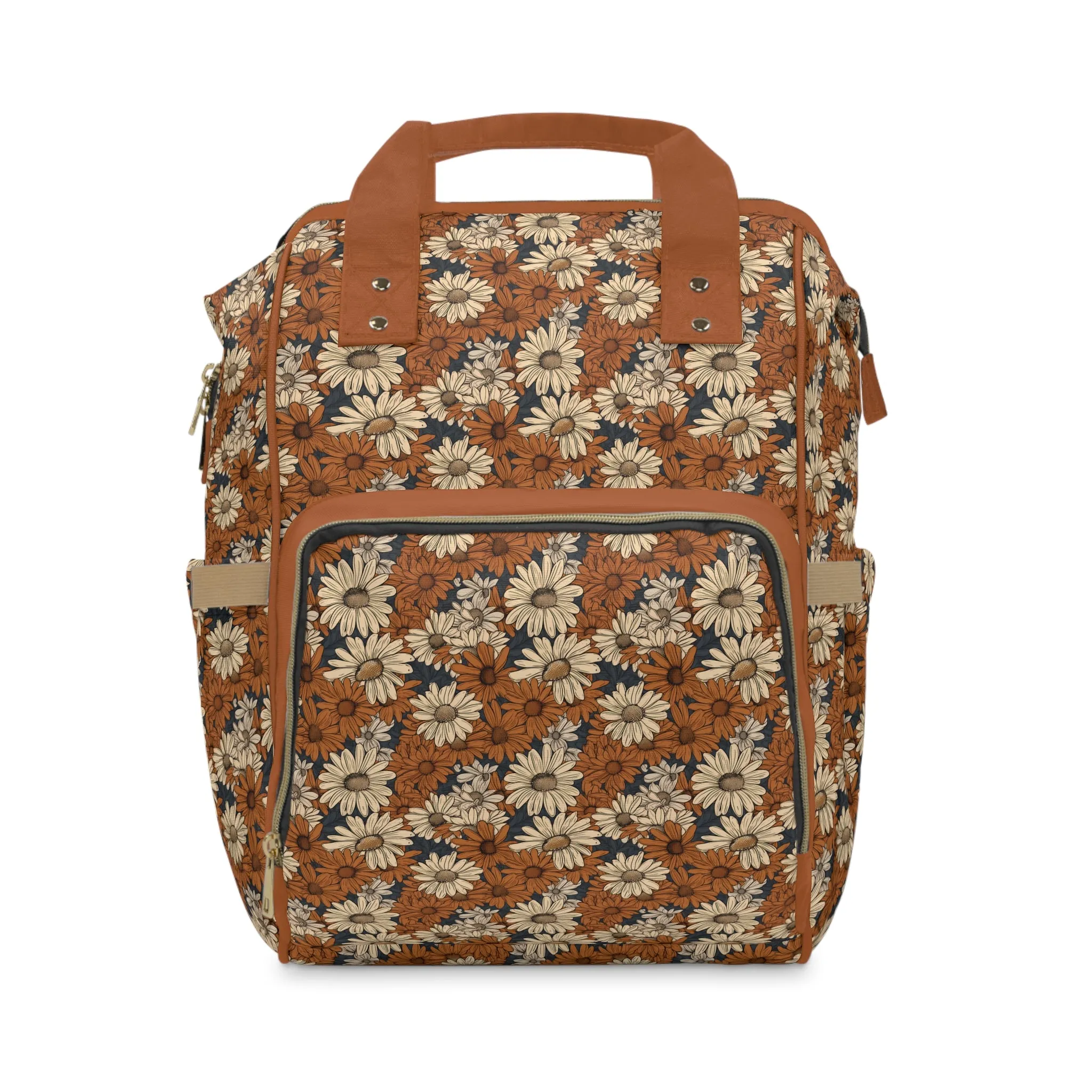 Daisy Diaper Backpack - Charming & Multifunctional Baby Bag with Daisy Patterns, Perfect for Nature-Loving Parents