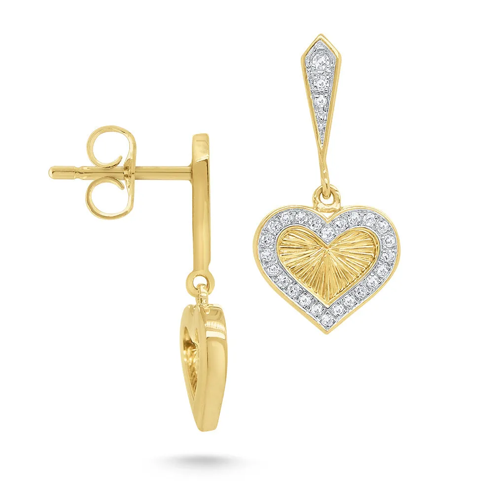 DANGLE HEART EARRINGS