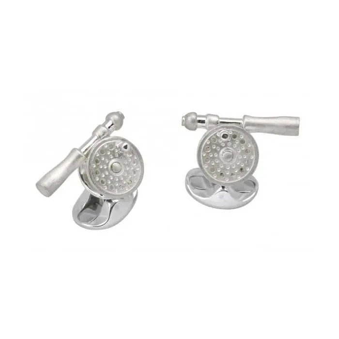 Deakin & Fracis Fishing Reel Cuff Links in Sterling Silver