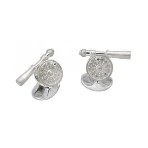 Deakin & Fracis Fishing Reel Cuff Links in Sterling Silver