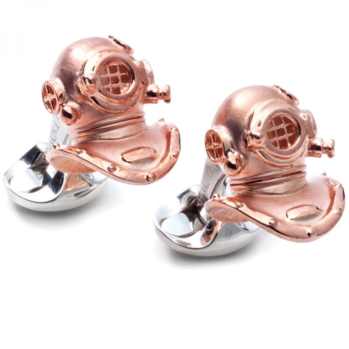 Deakin and Francis Diving Helmet in Rose Gold Cufflinks