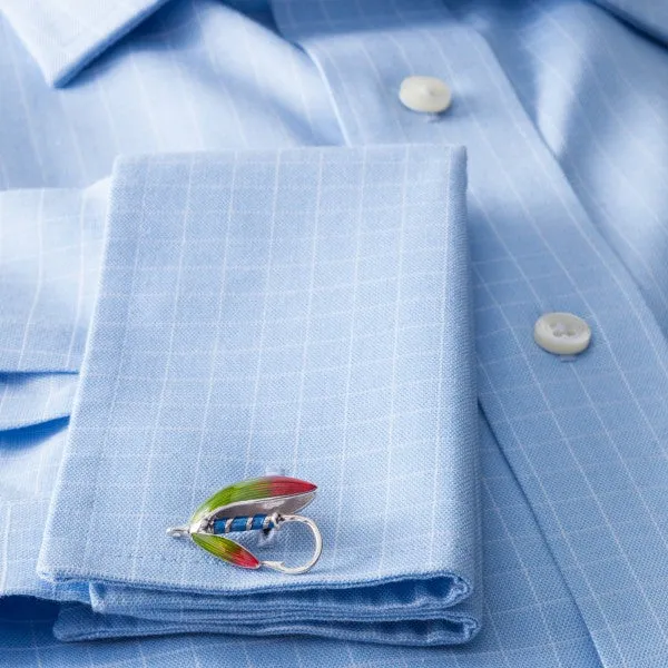 Deakin and Francis Sterling Silver Fly Fishing Cufflinks