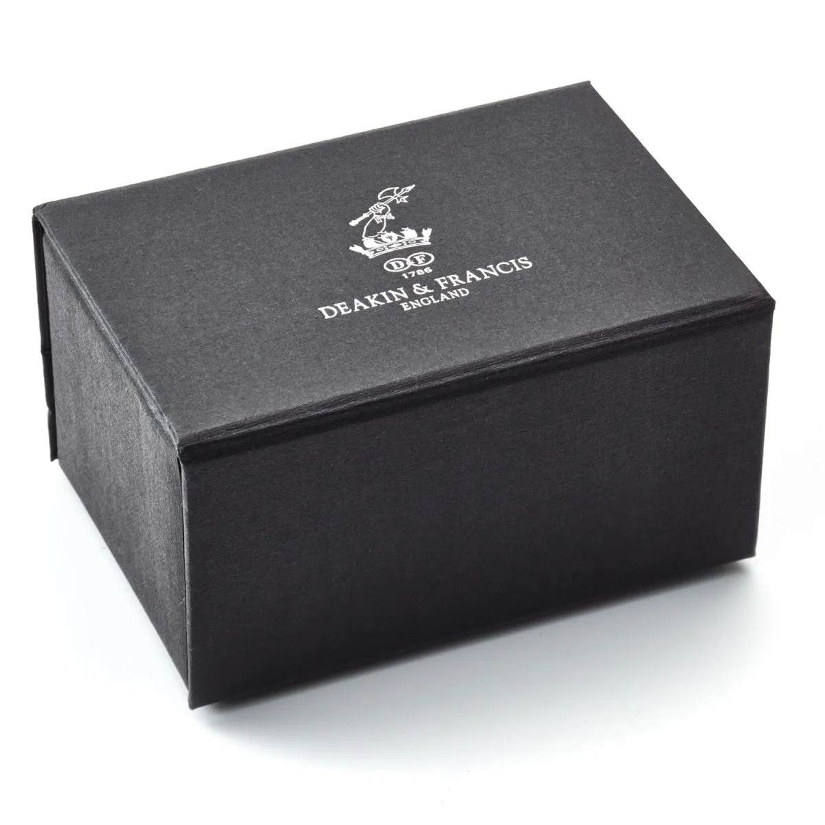 Deakin and Francis Sterling Silver with Black Onyx and Diamond Cufflinks and Stud Set