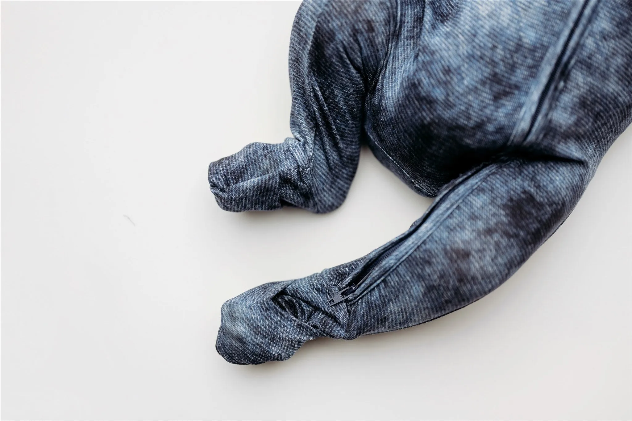 Denim Zip Footie