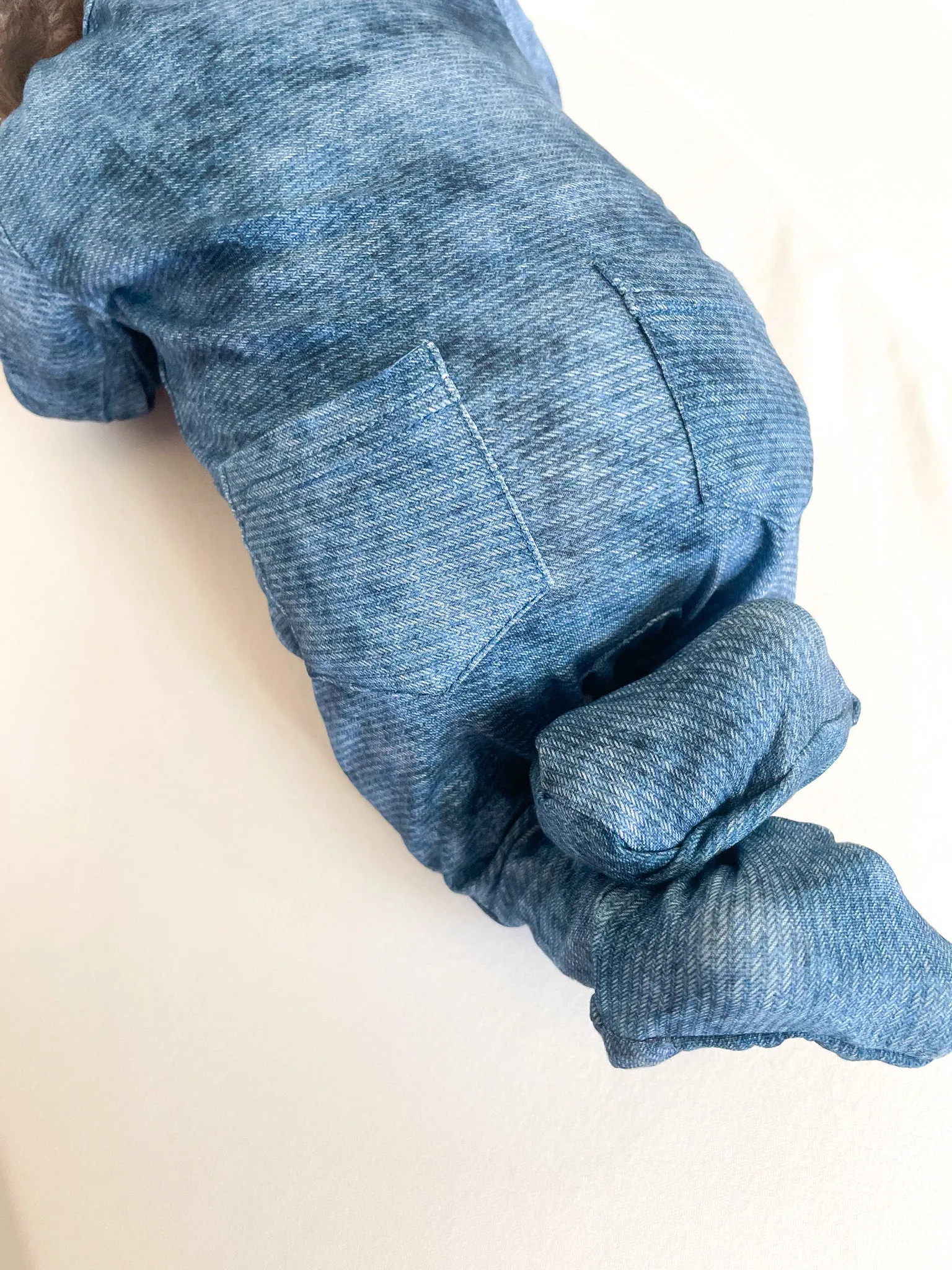 Denim Zip Footie