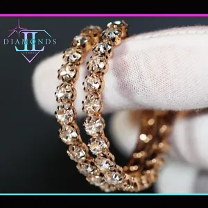 Diamond Hoop Earrings | Womens Diamond Earrings | Big gold diamond hoop earrings
