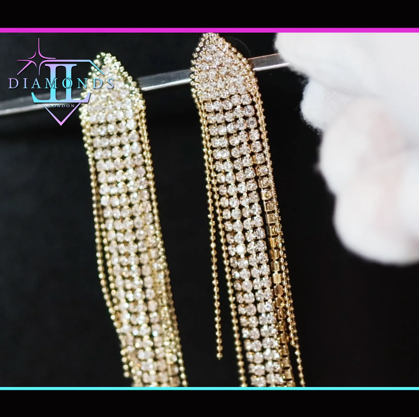 Diamond Tassel Earrings | Diamond Earrings | Dangle Earrings |  Chandelier Earrings |Womens Dangle Earrings | Earrings | Tassel Earrings