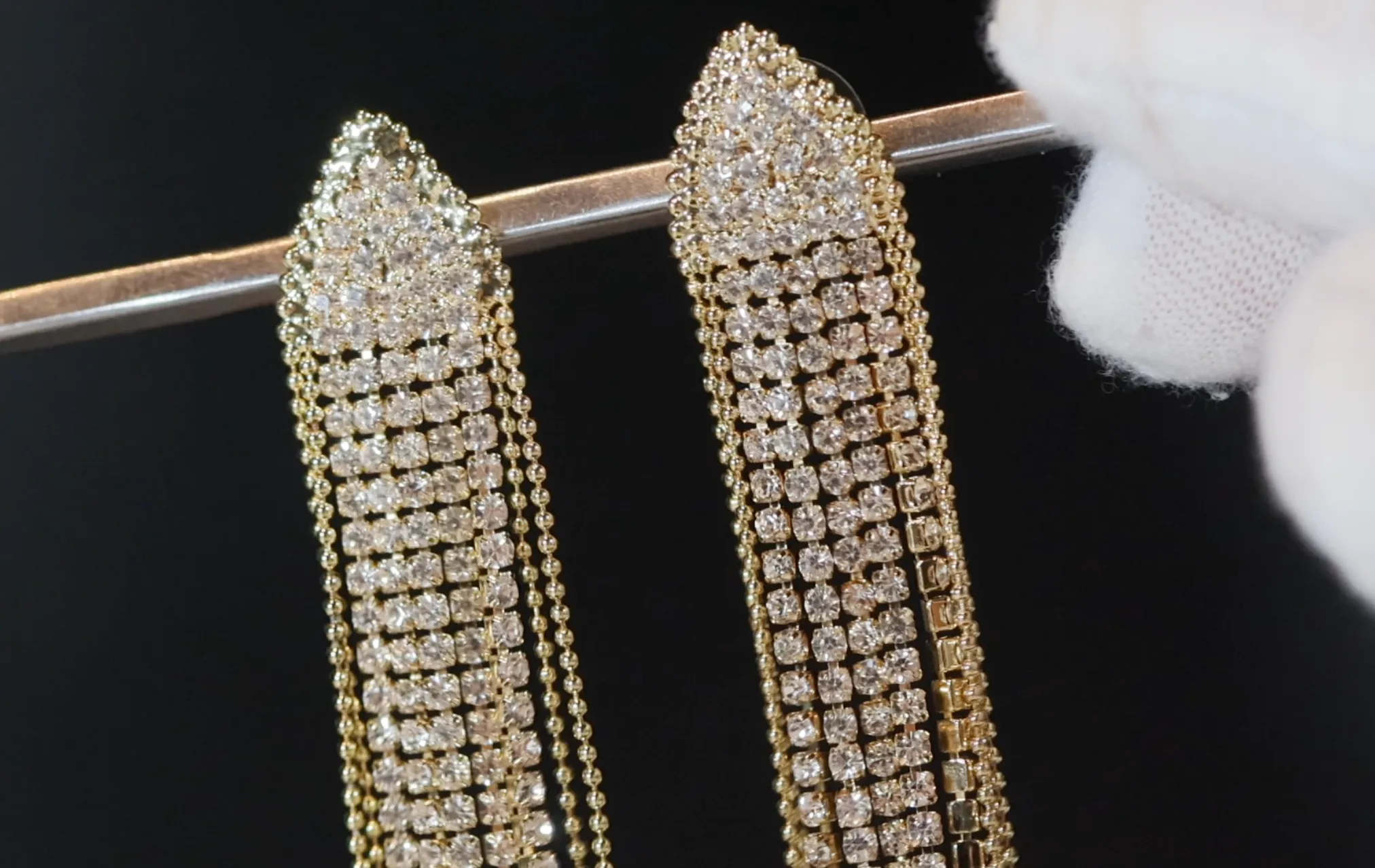 Diamond Tassel Earrings | Diamond Earrings | Dangle Earrings |  Chandelier Earrings |Womens Dangle Earrings | Earrings | Tassel Earrings