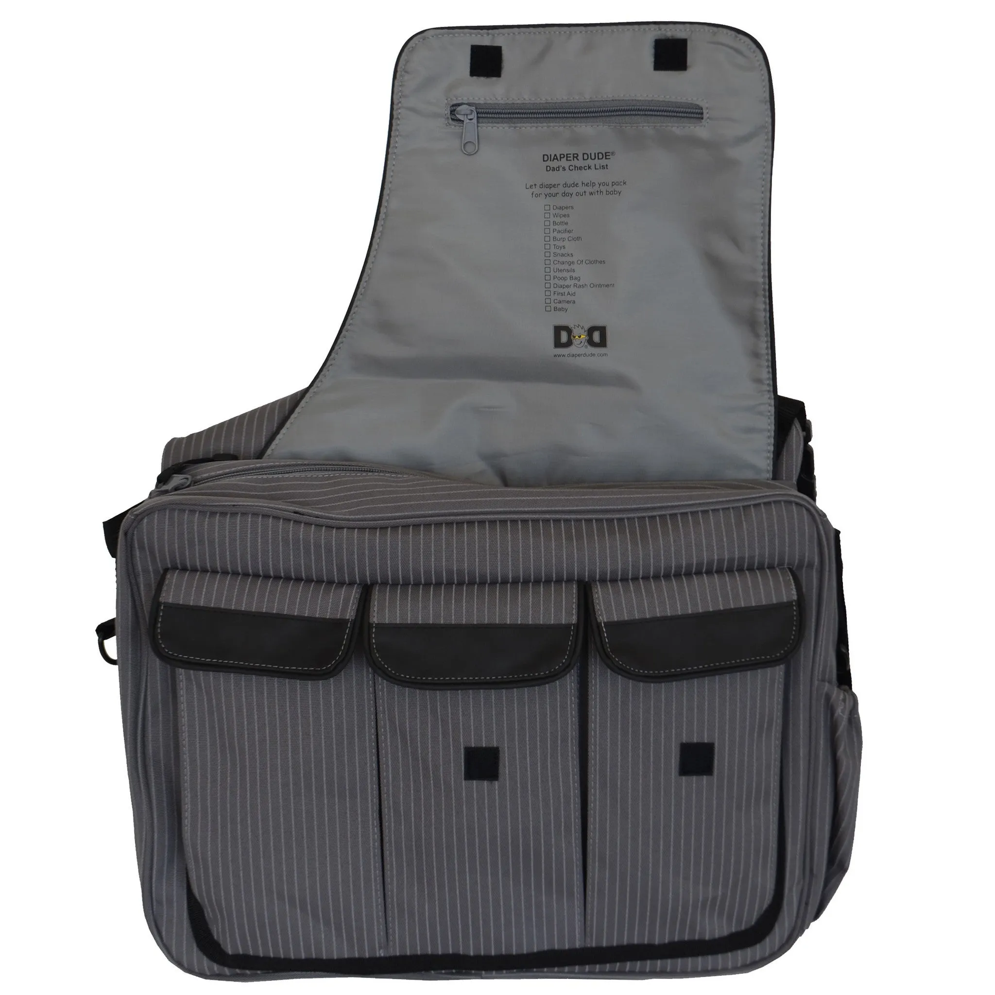 Diaper Bag - Grey Pinstripe