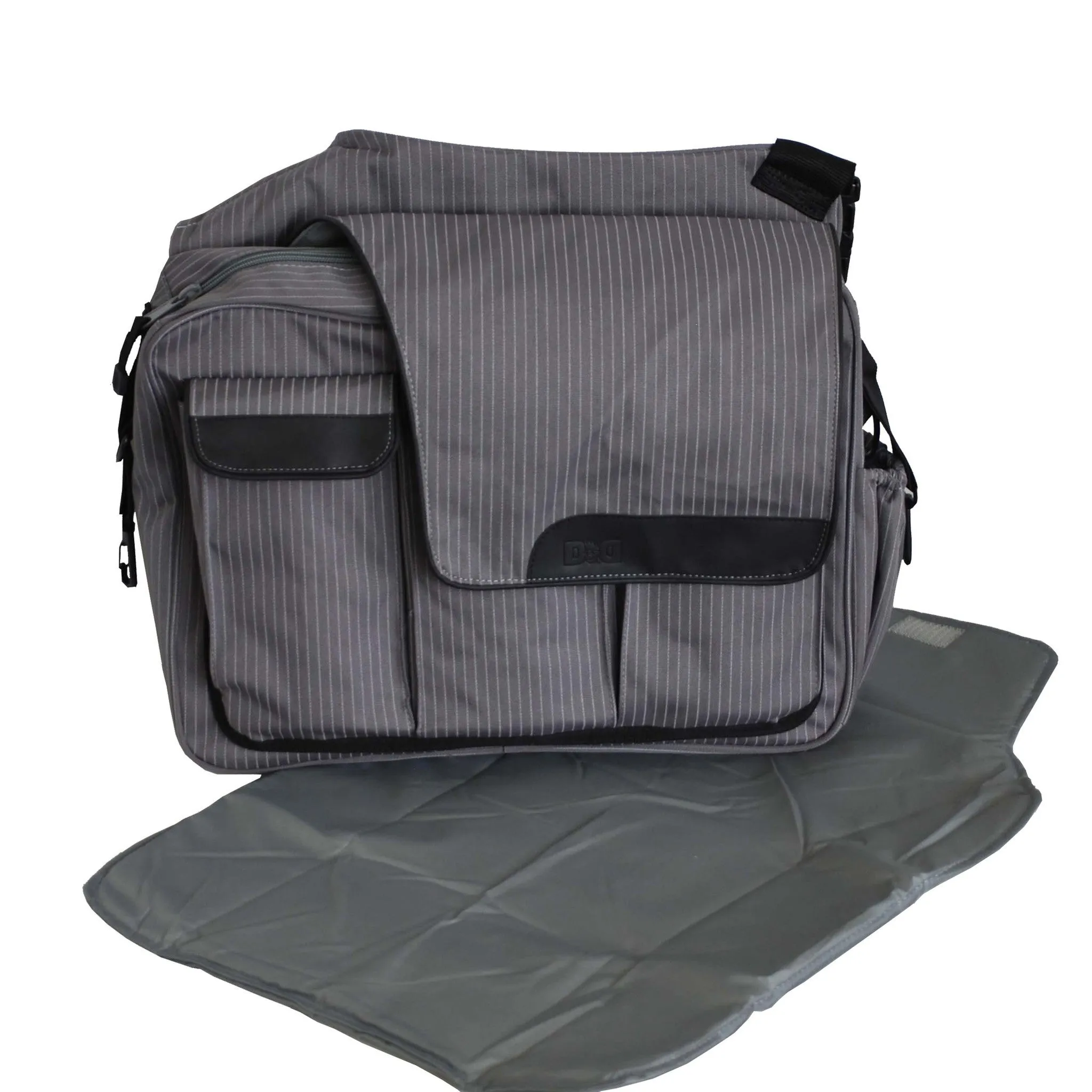 Diaper Bag - Grey Pinstripe
