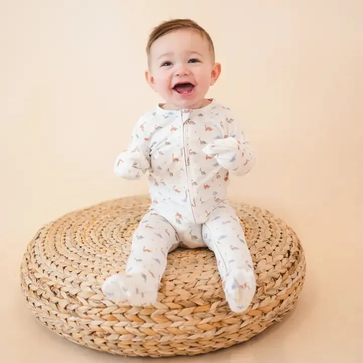 Dinosaur Bamboo 2-Way Convertible Zip Romper