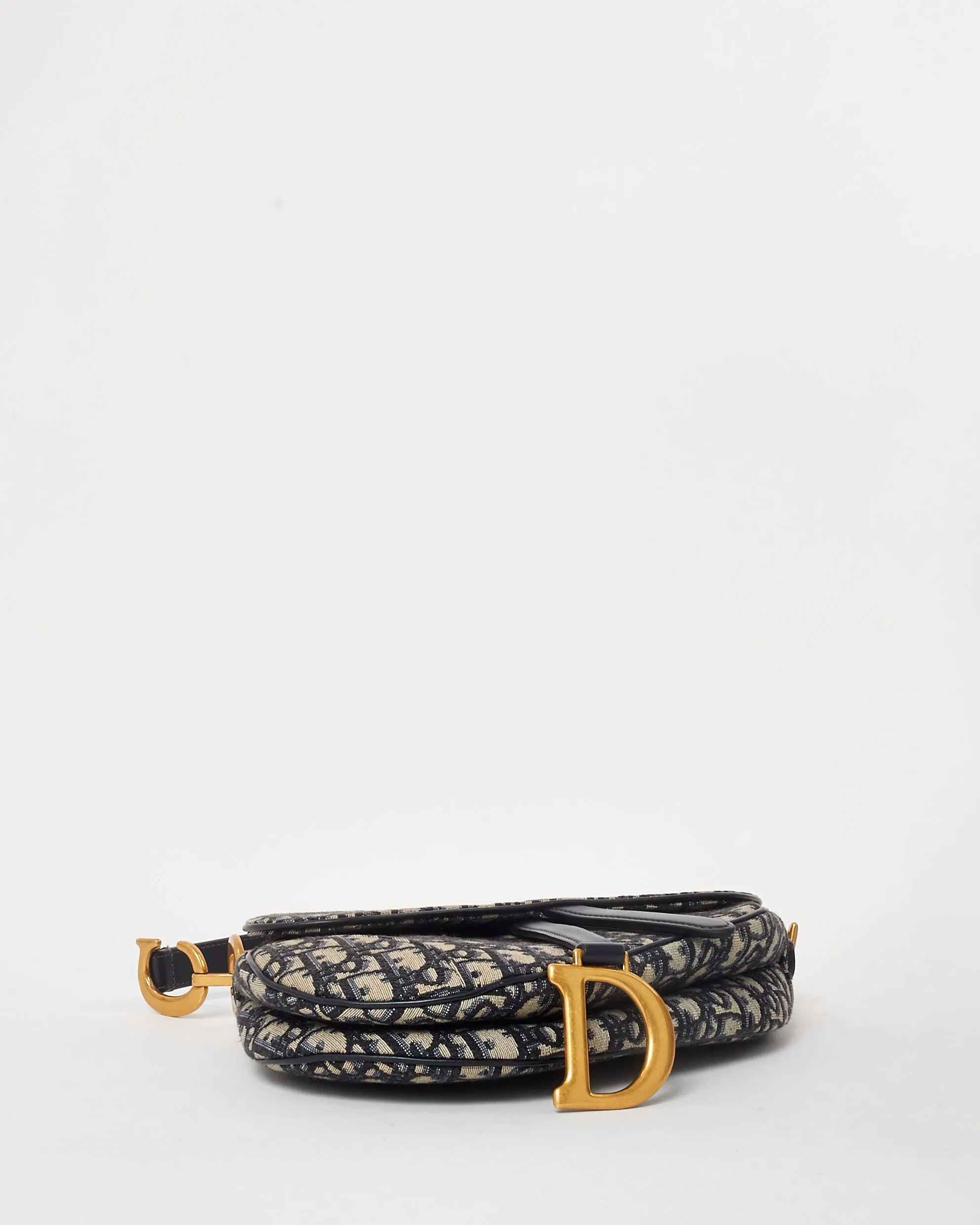 Dior Blue Oblique Canvas Saddle Bag