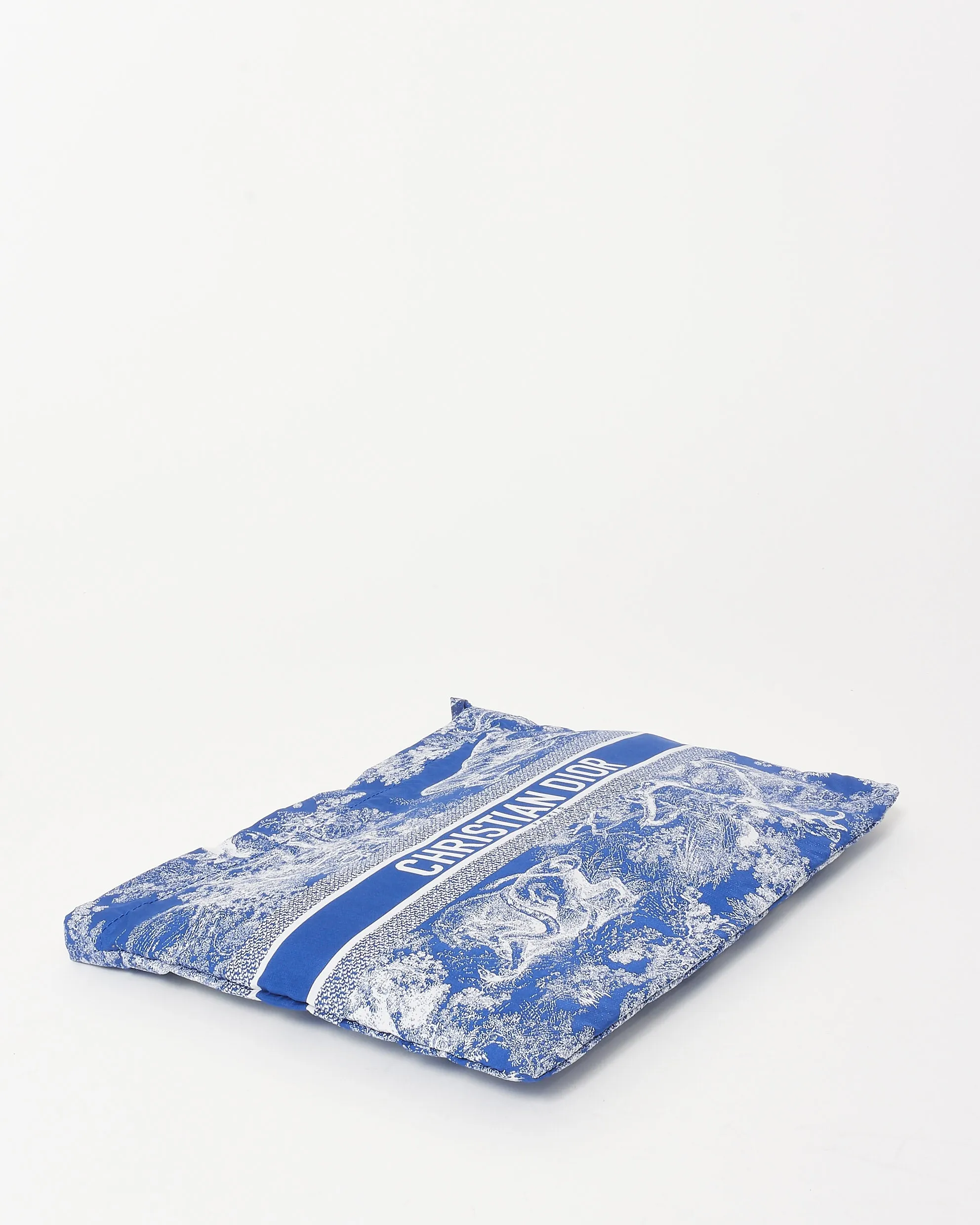 Dior Blue Toile De Jouy Logo Nylon Pouch