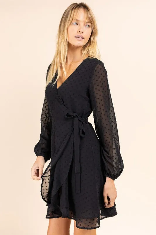 Double Layer Wrap Dress