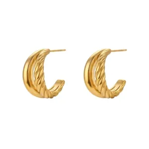 Double Twisted Hoop Earrings