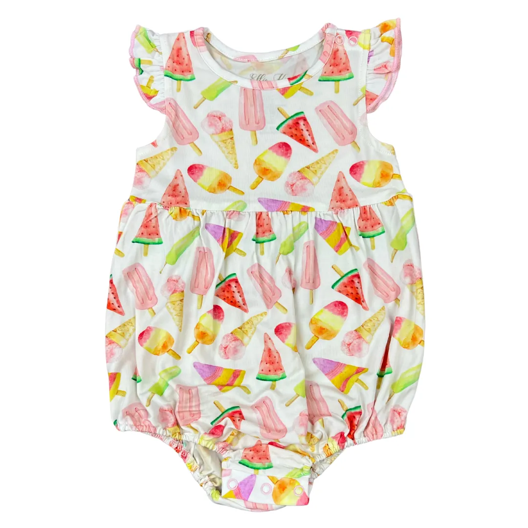 Dreamsicle Flutter Sleeve Bubble Romper