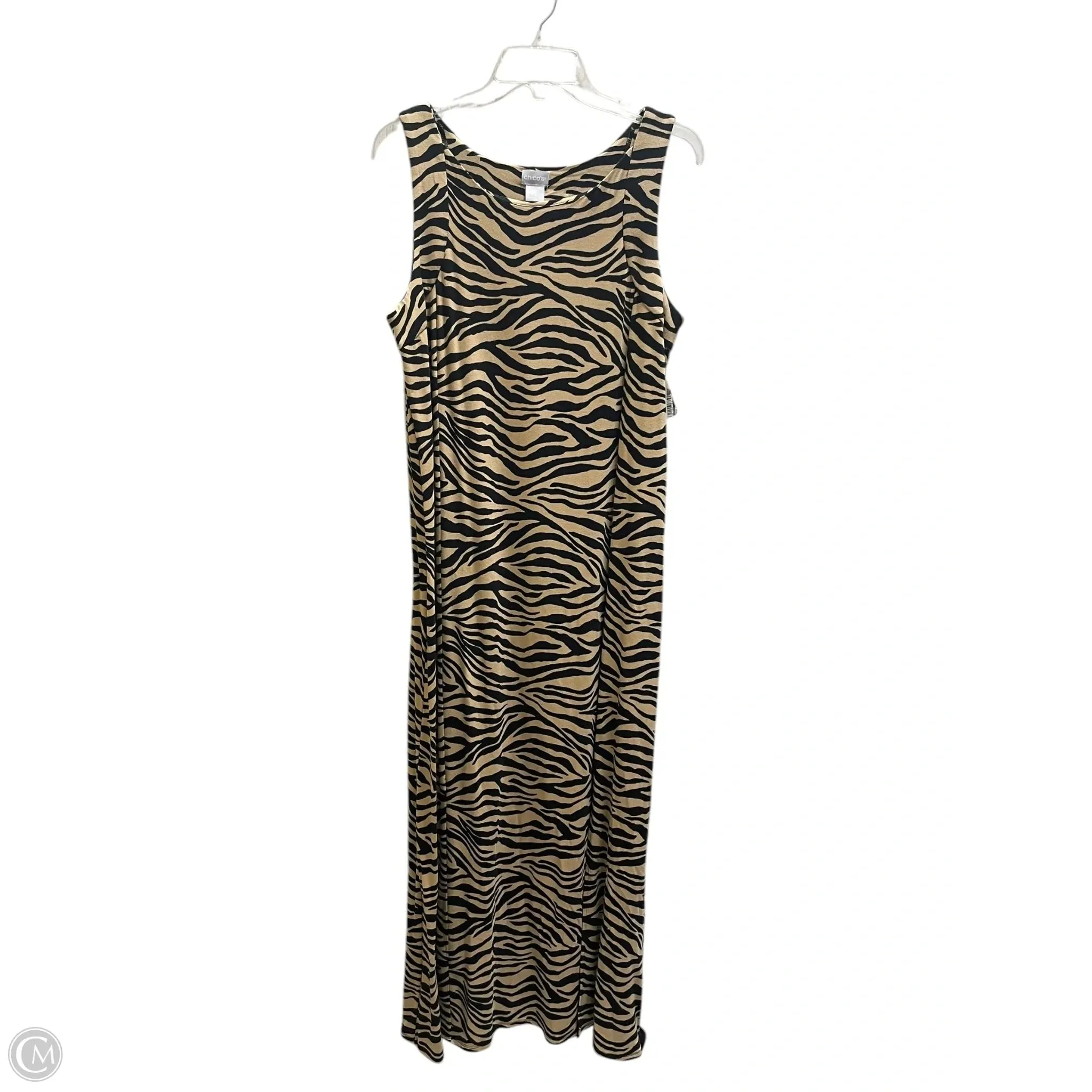 Dress Casual Maxi By Chicos In Animal Print, Size: 2