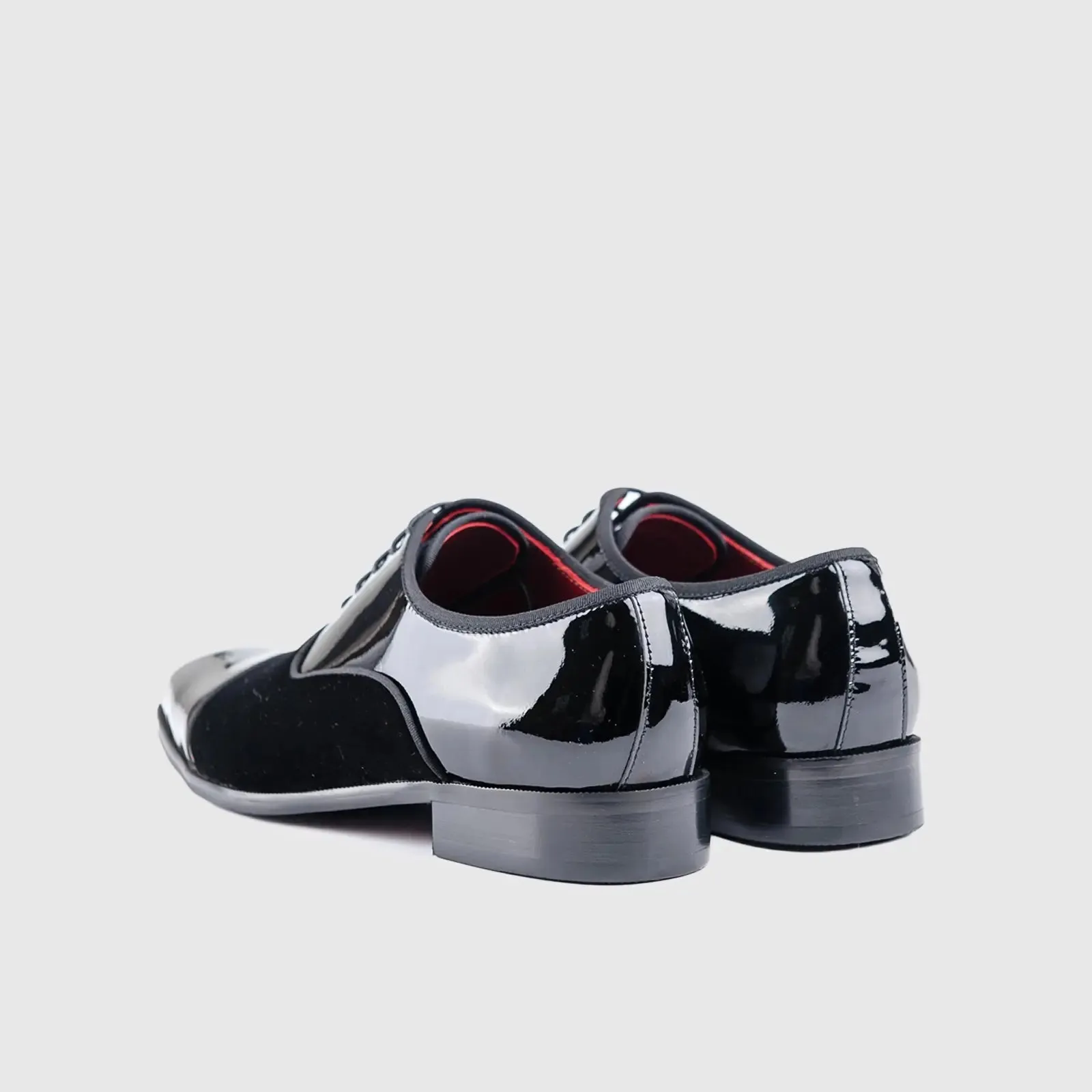Dress Oxfords Black/Black Velvet EL004