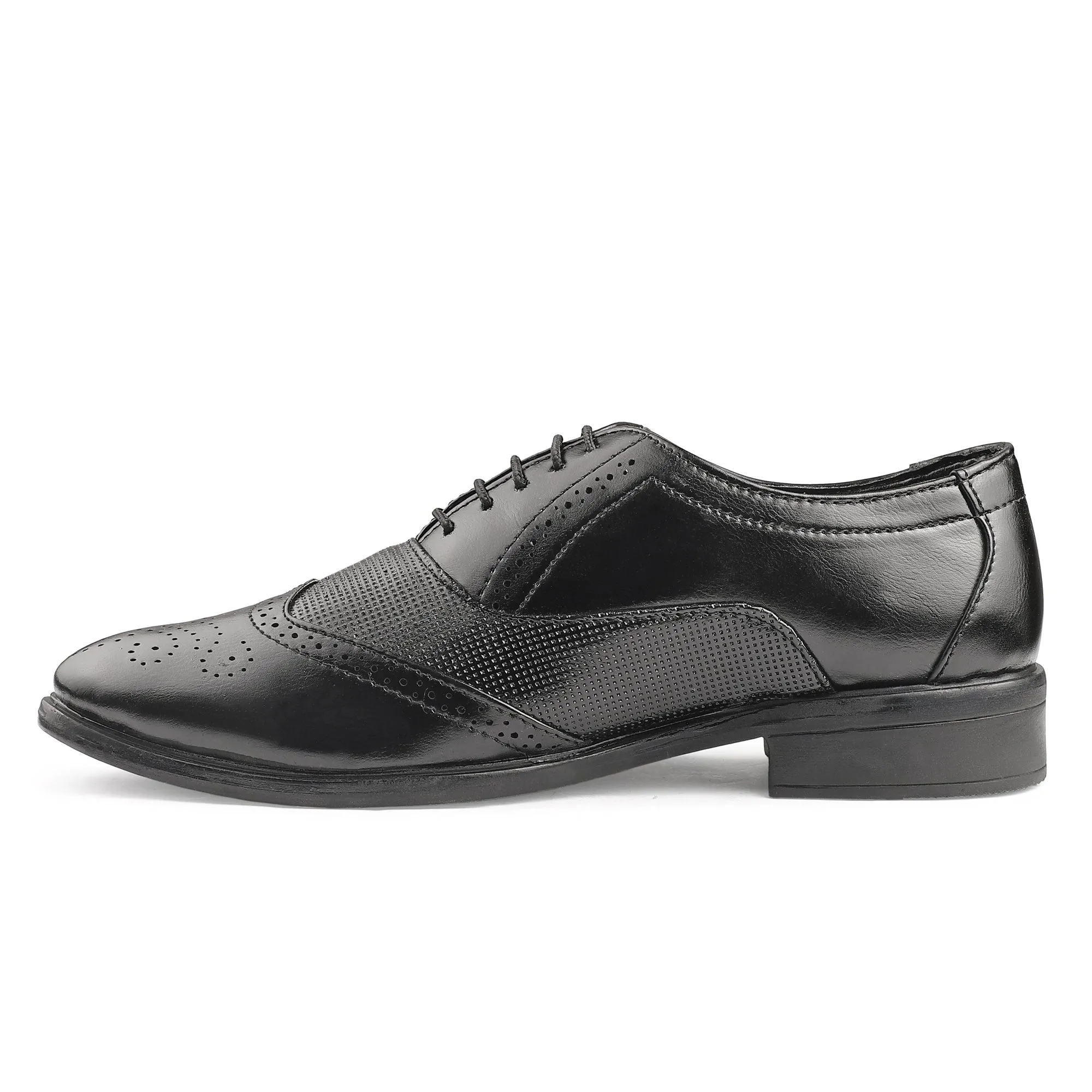 Dusk N Dazzling Black Brogues For Men