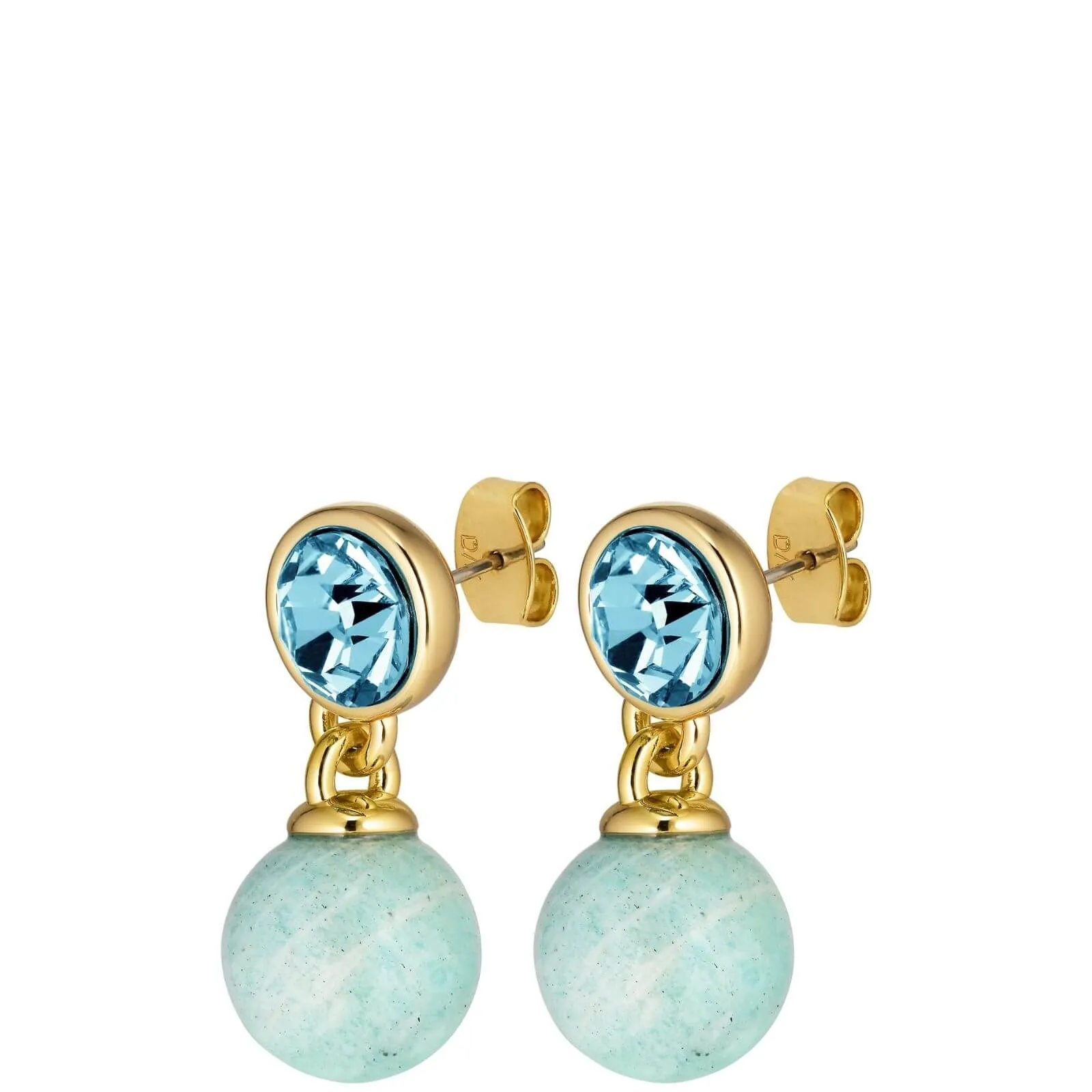 Dyrberg Kern Naomi Gold Earrings - Aqua