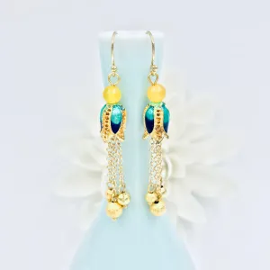 Enamel Tassel Earrings
