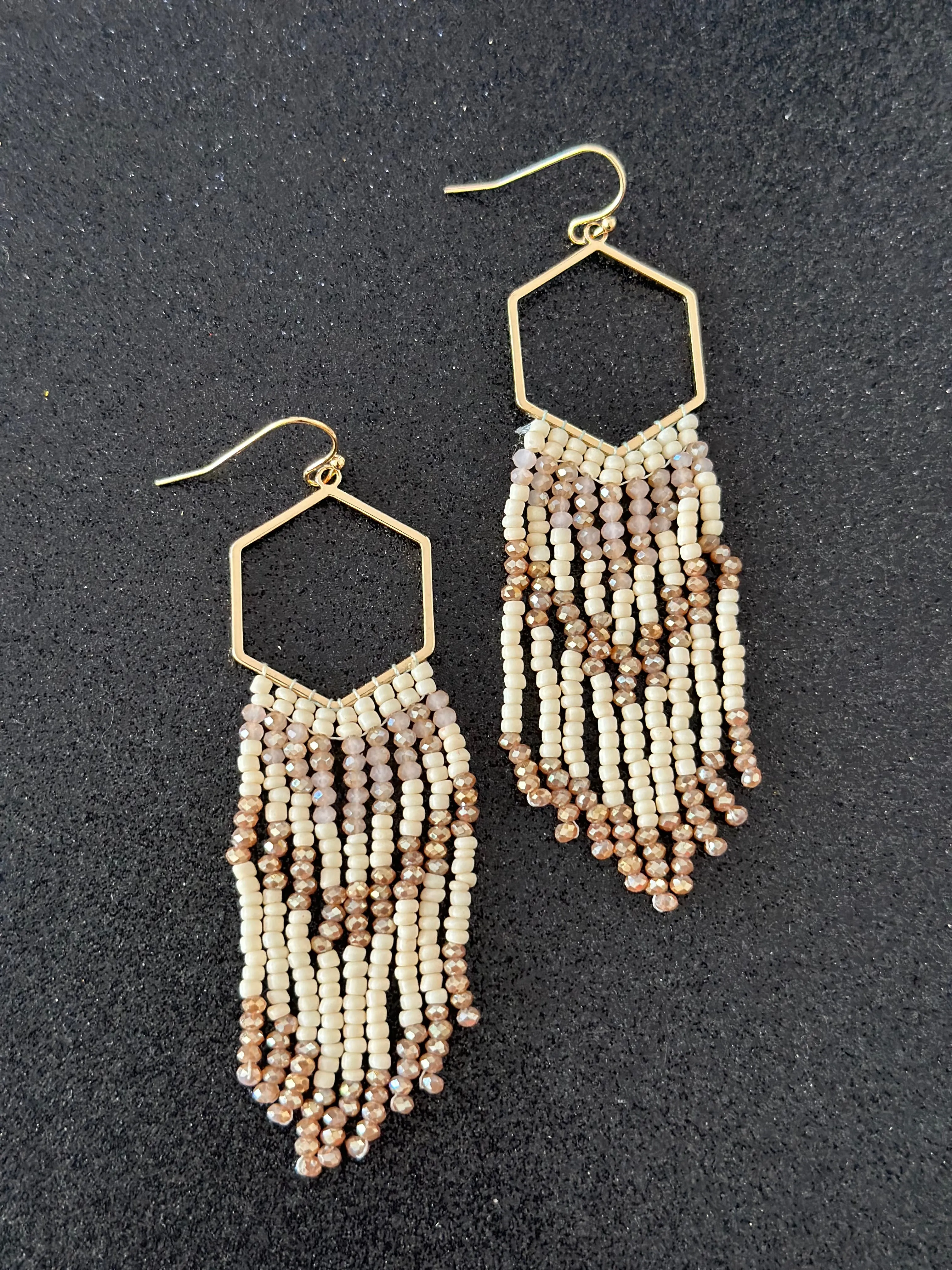 ER233 HEX TASSEL EARRINGS