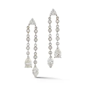 Estate Diamond Drop Earrings