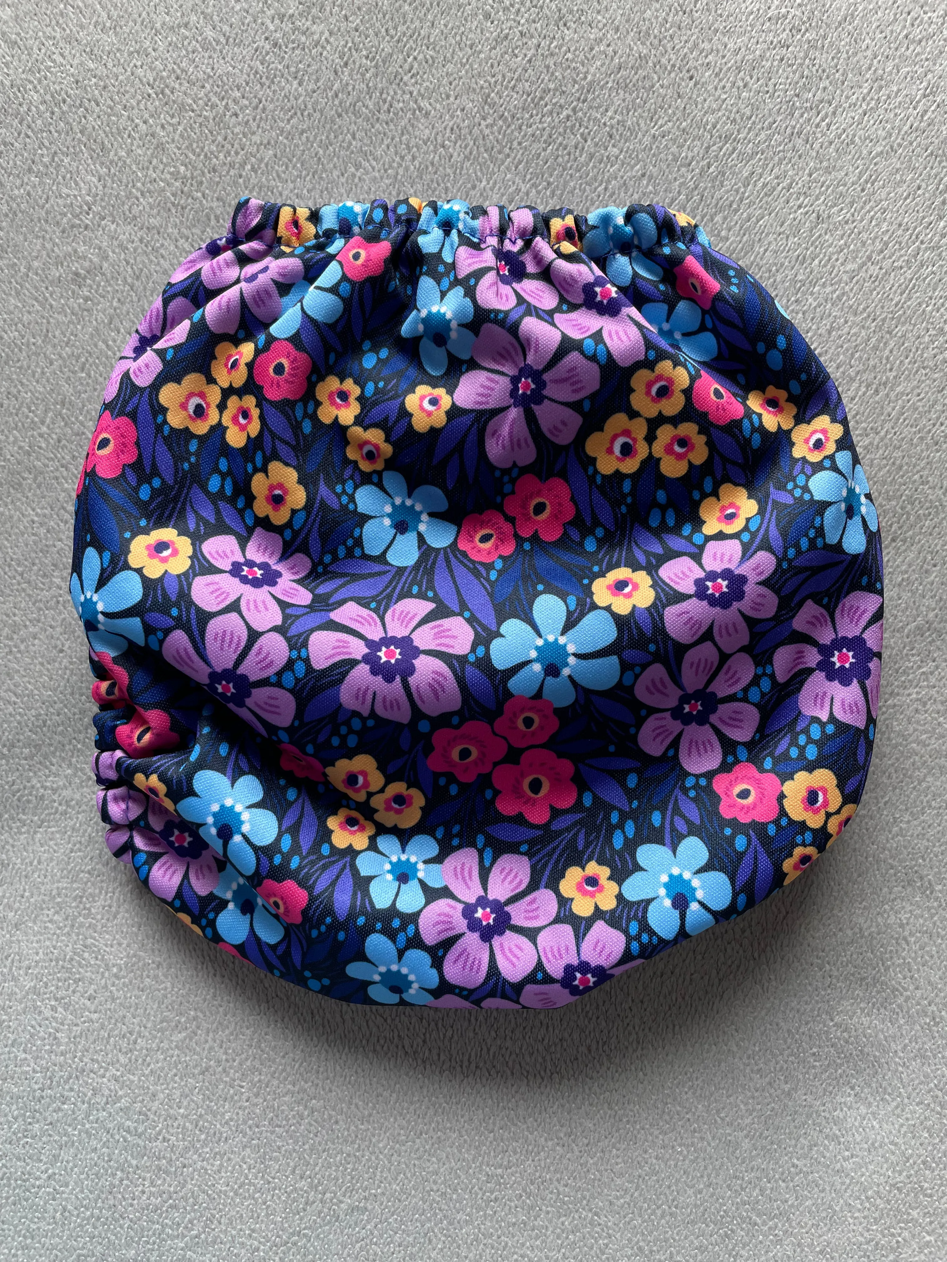 F188-Beautiful flowers with dark blue background-Mama Koala Pocket Diaper 1.0