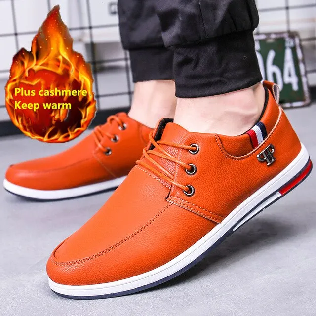 Fashion Men Casual Shoes Sneakers Men Shoes Adult Footwea men's wild youth board shoes Doudou shoes plus velvet warm work shoes