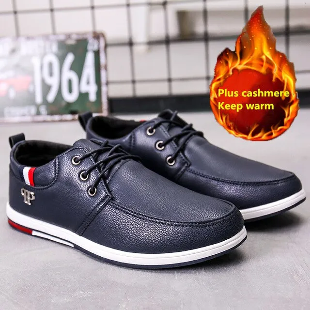Fashion Men Casual Shoes Sneakers Men Shoes Adult Footwea men's wild youth board shoes Doudou shoes plus velvet warm work shoes