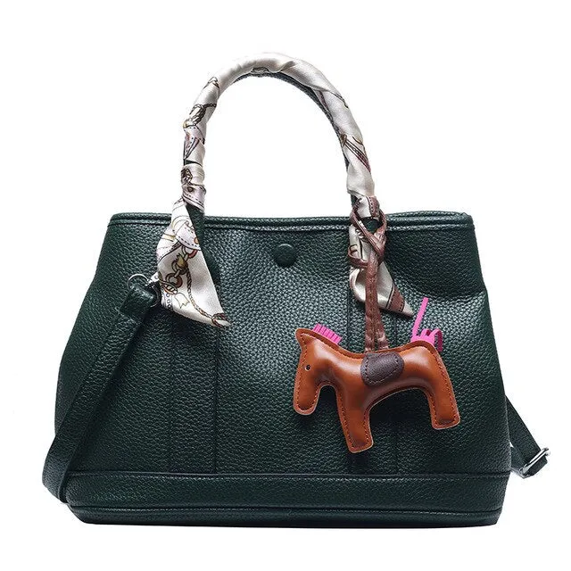 Fashion purses and handbags large capacity PU leather silk scarf accessories women's handbag bags for women 2021 sac a main