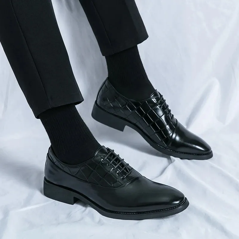 FashionStep Herren Leder Oxfords in Vintage-Stil