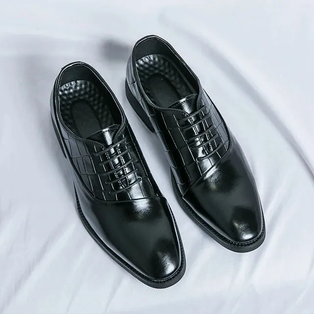 FashionStep Herren Leder Oxfords in Vintage-Stil