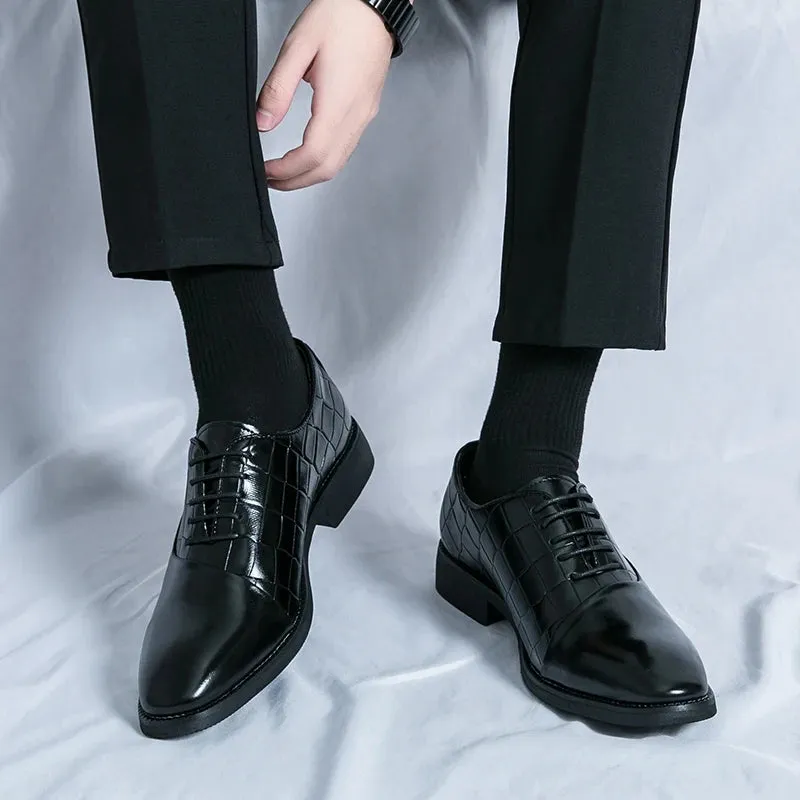 FashionStep Herren Leder Oxfords in Vintage-Stil