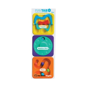 Fat Brain Toy - Play Tab 3pk Tiles - Flipper, Number Dial, and Maze