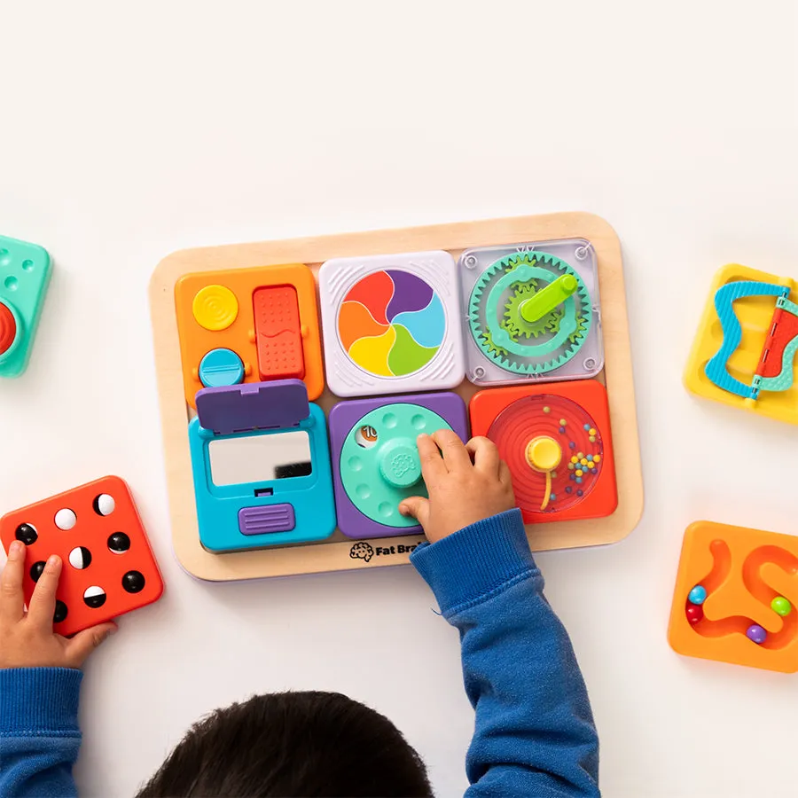 Fat Brain Toy - Play Tab 3pk Tiles - Gear, Picture Changer, and Squeaker