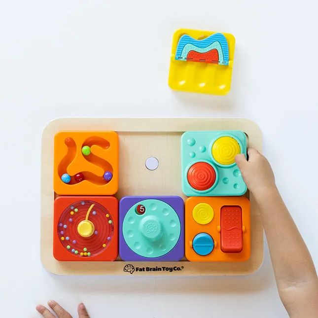 Fat Brain Toy - Play Tab 3pk Tiles - Gear, Picture Changer, and Squeaker