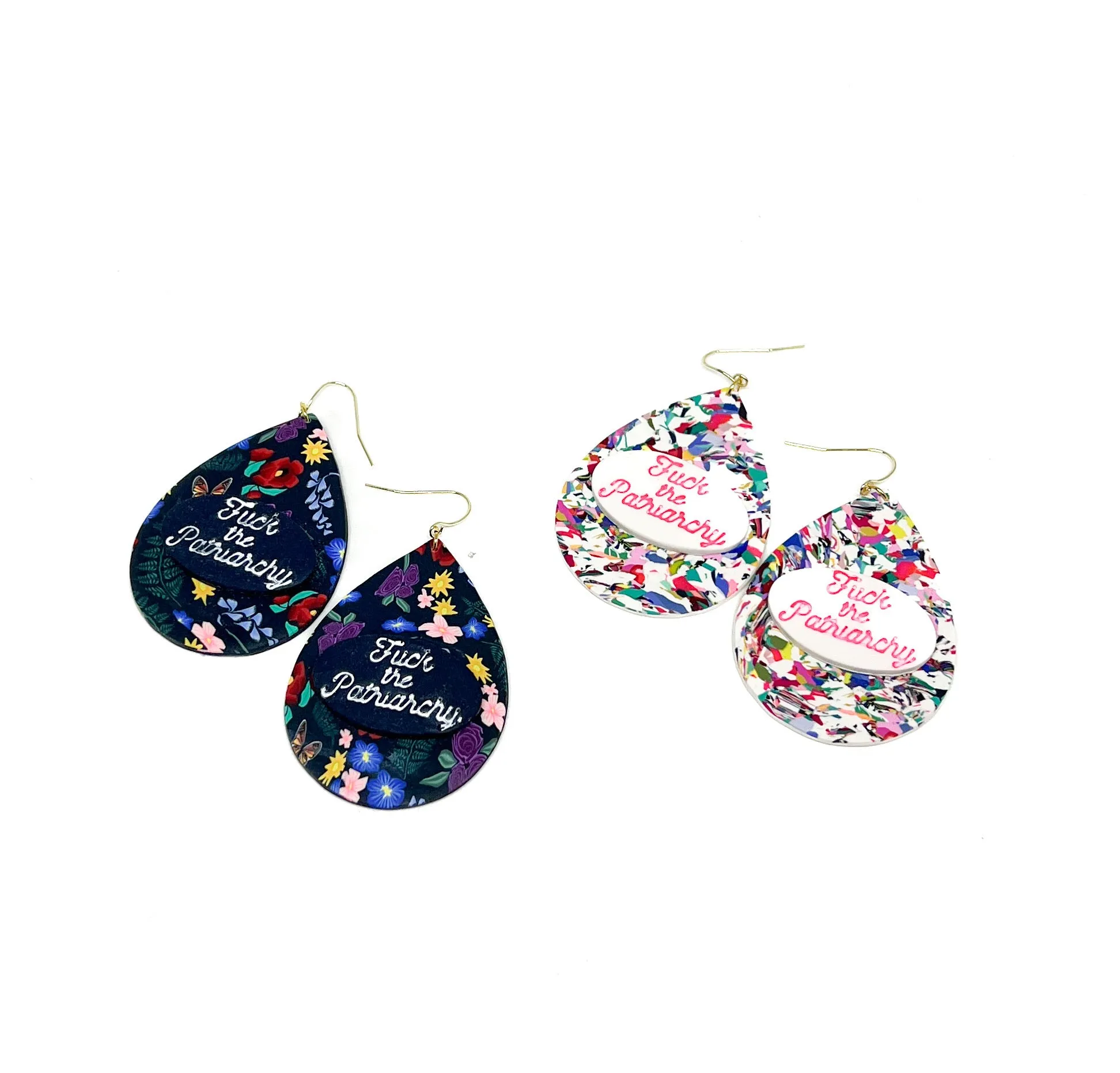 F*ck the Patriarchy Earrings - Happy Scrappy