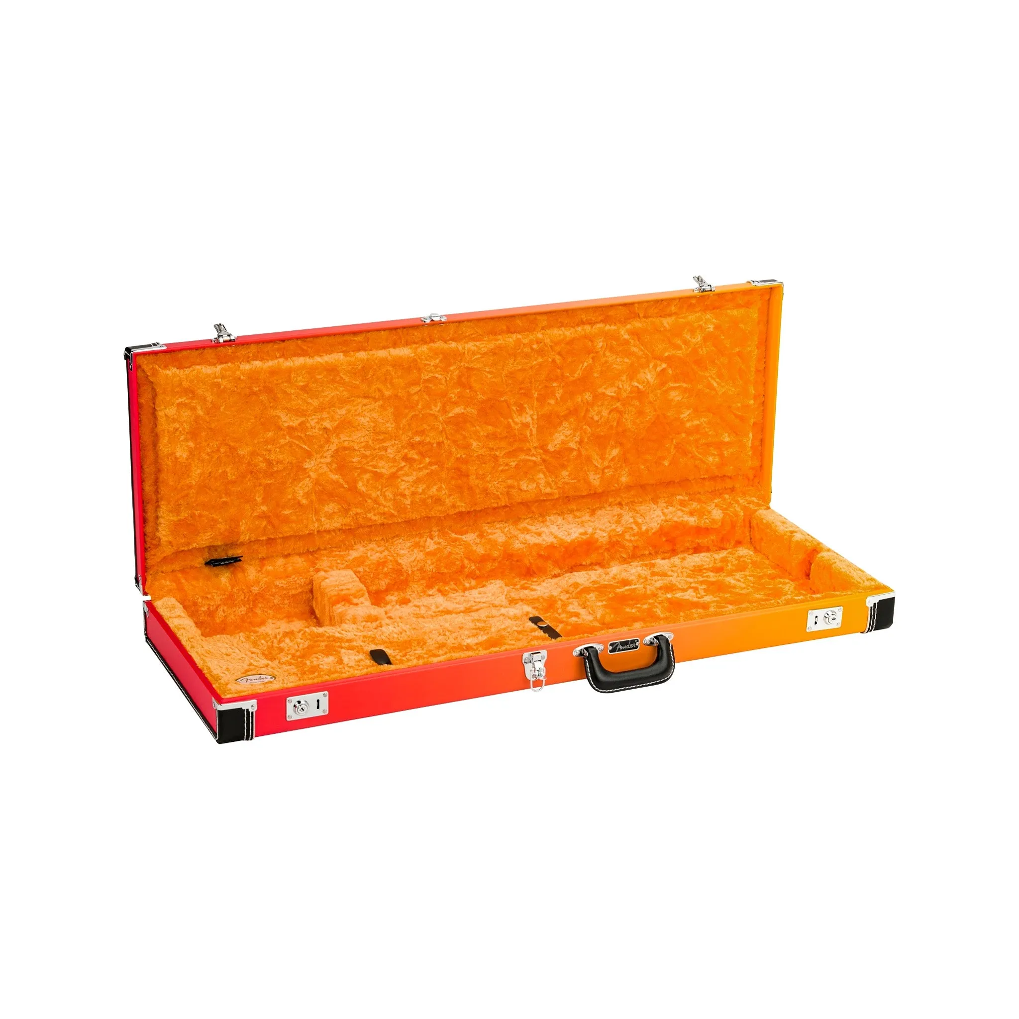 Fender Deluxe Ombré Stratocaster/Telecaster Guitar Case, Tequila Sunrise
