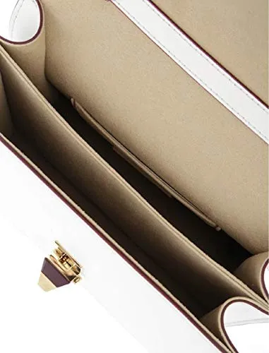 Fendi Womens Kan I White Multi Color Flowers Soft Leather Shoulder Bag 8M0381