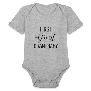 First Great Grandbaby Organic Short Sleeve Baby Bodysuit