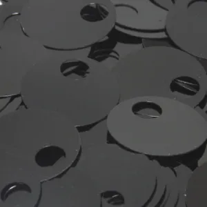 Flat Round Top Large Hole Sequin #42 Black (Opaque)