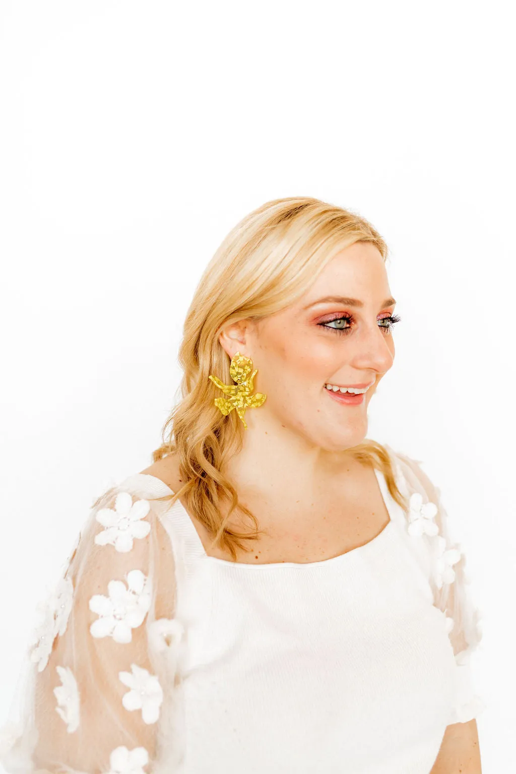 Flora Statement Earrings - Sunshine Yellow