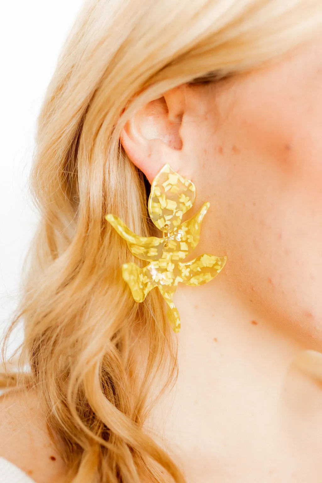 Flora Statement Earrings - Sunshine Yellow