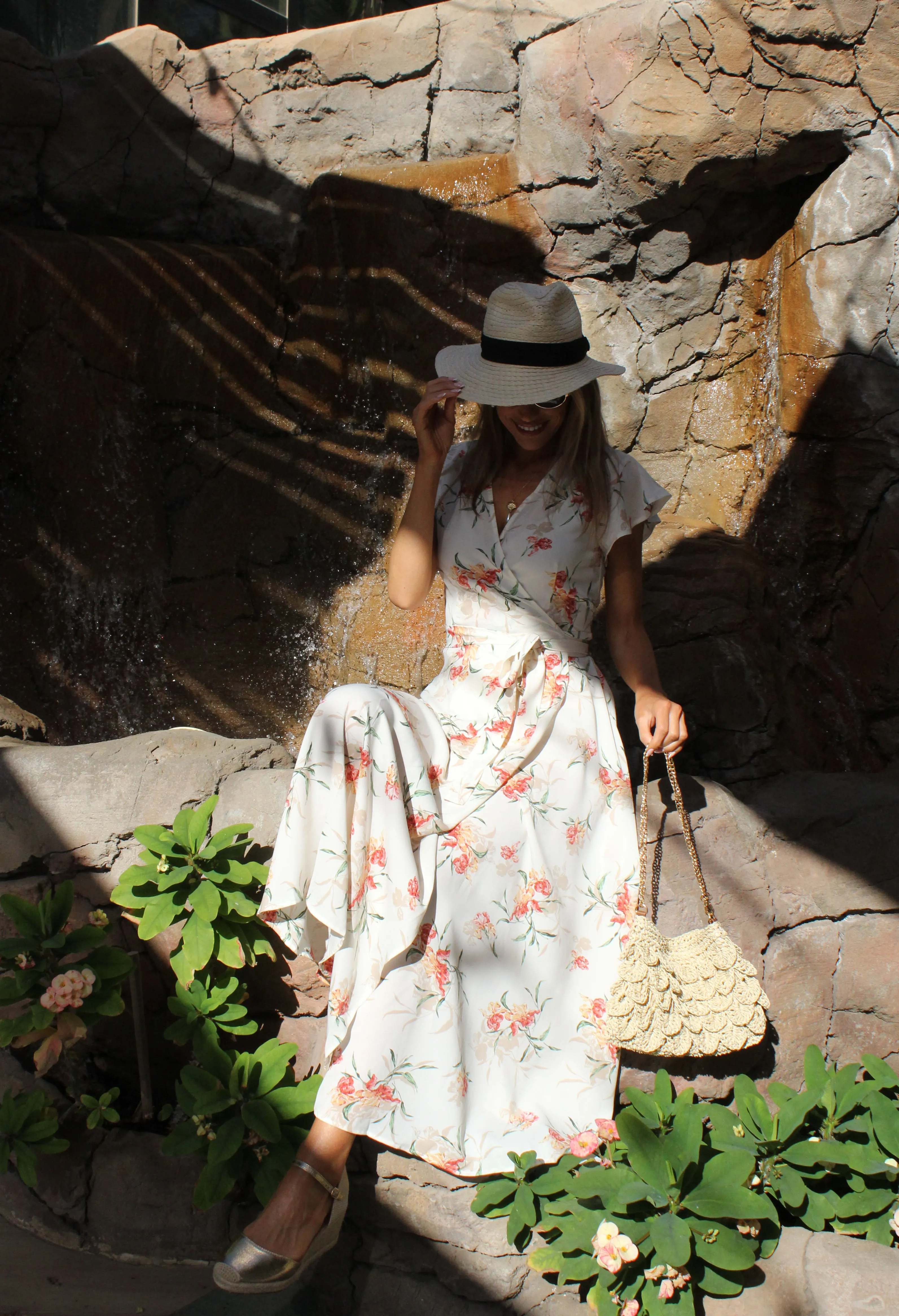 Floral Wrap Maxi Dress