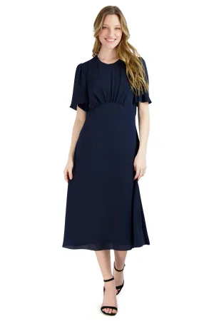 Flounce Sleeve A-line Dress